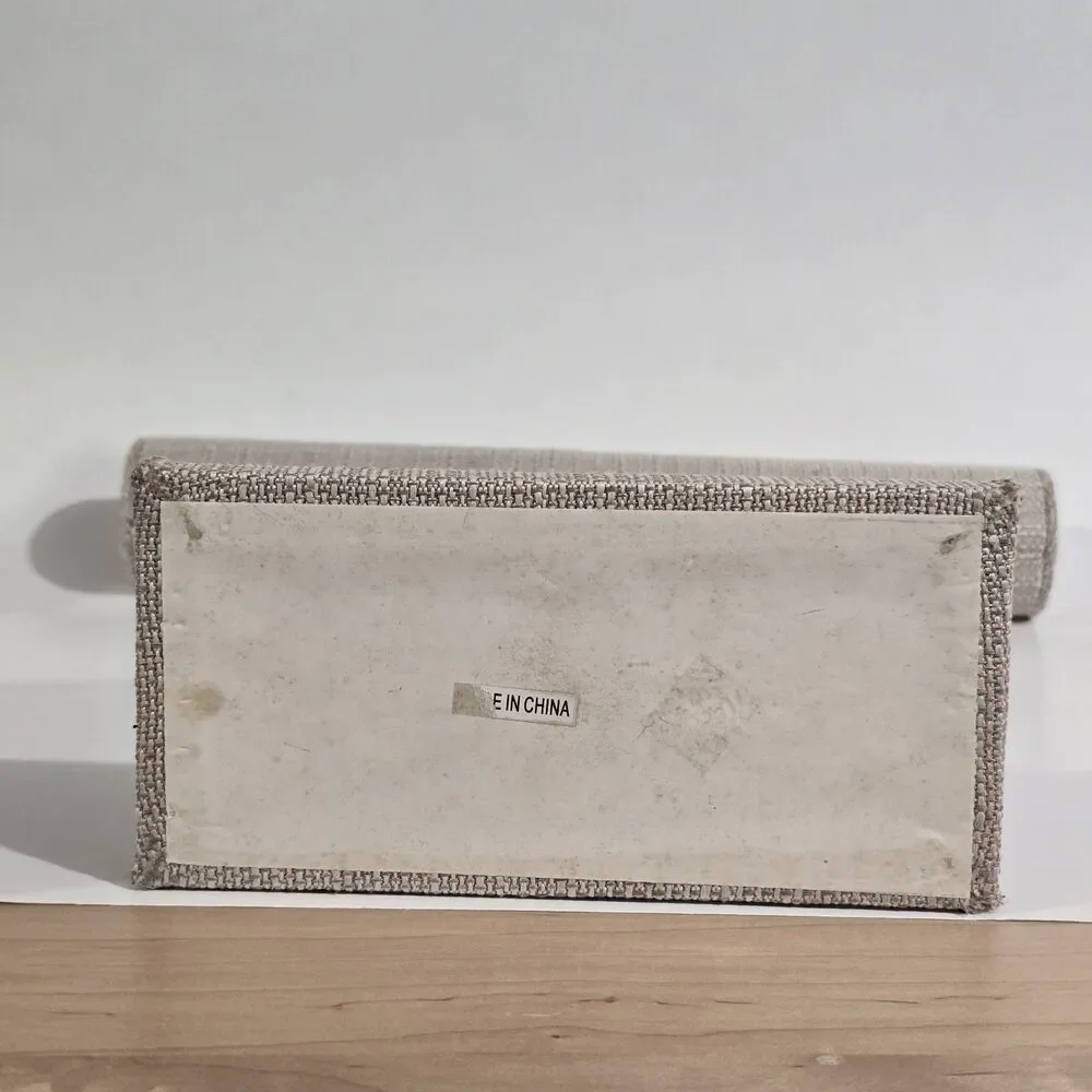 Jewlery Stand - Linen T Bar Tall Bracelet Necklace Organizer - Beige